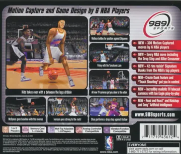 NBA ShootOut 2000 (US) box cover back